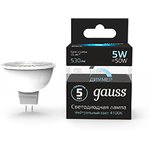 Gauss Лампа MR16 5W 530lm 4100K GU5.3 диммируемая LED