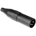 AC3MCP, Conn XLR Connector M 3 POS Solder ST Cable Mount 3 Terminal 1 Port Bag