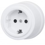 BIRONI Lisetta Plastic White R/C socket