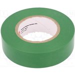 N-12 PVC TAPE 19MMX20M GREEN, Лента: электроизоляционная, W: 19мм, L: 20м, Thk ...