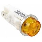 1050QC3, Panel Mount Indicator Lamps AMBER DIFFUSED 1/2" MOUNTING HOLE