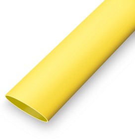 Фото 1/2 Термоусадка Ф1 желтый, Термоусадочная трубка без клеевого слоя , коэффициент усадки 2:1, длина 1 м, диаметр 1 мм, желтая
