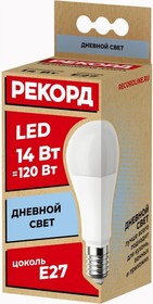 Фото 1/5 Лампа светодиодная LED A60 14W E27 4000K 24369