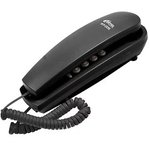 RITMIX RT-005 black {проводной телефон, повторный набор номера, настенная установка, кнопка выключения микрофона, регулятор громкости звонка