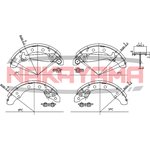 HS7103NY, Колодки тормозные барабанные задние AUDI 90 87-91,