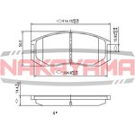 P0617NY, Тормозные колодки Mitsubishi Colt, Lancer CA,CB,CJ,CK 92-