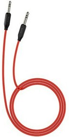 AUX аудио кабель/3.5 mm jack - 3.5 mm jack/ HOCO HC-79309 UPA11/ 1m/ позолоченные контакты/ Red