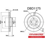 DBD1175, Диск тормозной SUBARU FORESTER 02-, IMPREZA 94-, LEGACY IV 08- ...