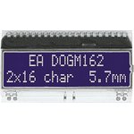 EA DOGM162B-A, LCD Character Display Modules & Accessories STN(-) Transmissive ...