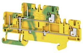 2485870000, Terminal Block, Push-In, 4 Poles, 1.5mm², Green / Yellow