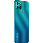 Смартфон Infinix X6511 Smart 6 32Gb 2Gb бирюзовый моноблок 3G 4G 2Sim 6.6" ...