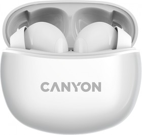 Фото 1/8 Наушники Canyon TWS-5 Bluetooth белые