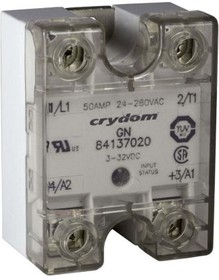 Фото 1/5 84137120, 50 A rms Solid State Relay, Zero Crossing, Panel Mount, SCR, 660 V ac Maximum Load
