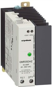 Фото 1/3 GNR45DCZ, 45 A rms Solid State Relay, Zero Crossing, DIN Rail, 600 Vrms Maximum Load