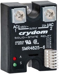 Фото 1/4 SMR2425-6, 25 A Solid State Relay, Zero Crossing, Panel Mount, 280 Vrms Maximum Load