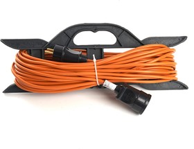 Удлинитель-шнур на рамке 1-местный с/з HM04-01-30, 31,0мм2, 30м, 10А, Home, оранжевый 39629