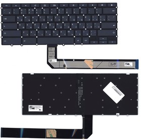 Клавиатура для ноутбука Lenovo Yoga Chromebook C630 черная с подсветкой