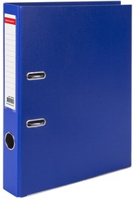 Фото 1/10 Папка-регистратор, покрытие пластик, 50 мм, ПРОЧНАЯ, с уголком, BRAUBERG, синяя, 226590