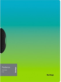 Папка с пластиковым клипом "Radiance" А4, 450мкм, голубой/зеленый градиент FCl_A4003
