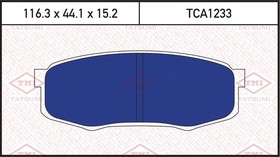 Фото 1/2 TCA1233, Колодки тормозные дисковые TOYOTA Land Cruiser 92-