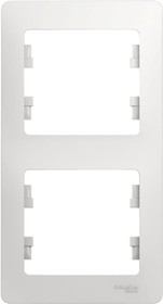 ( Schneider Electric) Рамка 2-м Glossa верт. бел. GSL000106