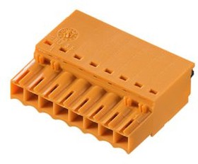2459060000, 3 Position Terminal Block Plug, Female Sockets 0.138" (3.50mm) 180° Free Hanging (In-Line)
