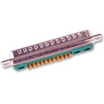 172704-0027, FCT Mixed Layout D-Sub Connector - 25 Circuits - 22 Signal Contacts ...