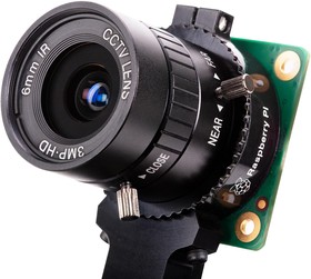 Фото 1/3 RPI-6MM LENS, RPI 6mm Wide Angle Lens for Raspberry Pi High Quality Camera, 3MP, CS-Mount