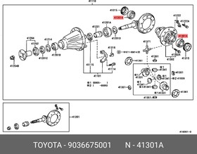 Подшипник заднего редуктора TOYOTA LAND CRUISER 7#,80,10# 90-/HILUX
