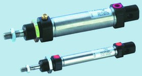 P1A-S010SS-0050, Pneumatic Piston Rod Cylinder - 10mm Bore, 50mm Stroke, P1A Series, Single Acting