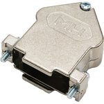 MHDU45ZK15-K, MHDU45 Series Zinc Angled D Sub Backshell, 15 Way, Strain Relief