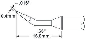 STTC-040, Soldering Irons Cart. Conical Bent 0.4mm(0.016 ") 30Deg