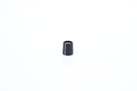 021-3520, Classic Collet Knob ø14.5mm, Black, Glossy, White Indication Line