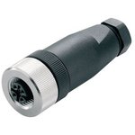 9457240000, Circular Connector, M12, Socket, Straight, Poles - 4, Screw, Cable Mount