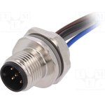 T4171210005-001, Straight Male 5 way M12 to Unterminated Sensor Actuator Cable, 200mm