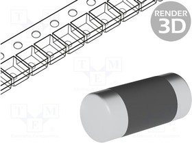 CSRV0207FTDU0220, Резистор thin film, 0207 melf, 22Ом, 1/2Вт, ±1%, O2,2x5,9мм