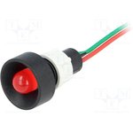 LR-D10-24AC/DC, Индикат.лампа: LED, вогнутый, 24ВDC, 24ВAC, Отв: d13мм, IP40