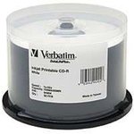 Verbatim Диски CD-R 25 шт. Printable InkJet, 52-x 700Mb, Cake Box (43439)