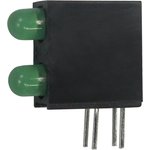 L-93A8EB/2GD, L-93A8EB/2GD, Green Right Angle PCB LED Indicator, 2 LEDs ...