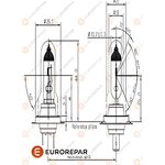1616431480, Лампа EUROREPAR галогеновая H7 PX26D 55W