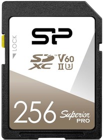SP256GBSDXJV6V10, Флеш карта SD 256GB Silicon Power SDXC Class 10 UHS-II U3 V60 280/170 MB/s