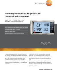 Testo 622, Термогигрометр с отображением абсолютного давления ...