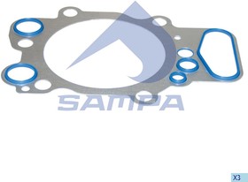 Фото 1/3 042.178, Прокладка головки блока SCANIA 124 (1 цилиндр/DSC12.01) SAMPA