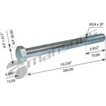 900.438.1, Болт RENAULT VOLVO балансира (M24х2х260) MANSONS