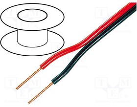 C101-0.50, Провод для громкоговорителей красно-черный 2x0,50мм2