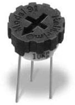 91AR2MEGLF, Trimmer Resistors - Through Hole 3/8inch 2M LEADFREE Thumbwheel