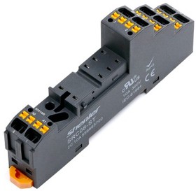 Фото 1/2 Цоколь SRC08-ST, 10A(300V), push-in, черный, на рейку DIN35, для R2G1CH, R2G2CH, RM84, RM85, RM87L, RM87P, RMP84, RMP85, 41.52, 41.61, 41.81