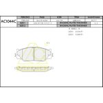 AC1044C, Колодки тормозные Lexus IS 05- передние ANCHI