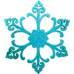 502-372, Елочная фигура Снежинка Морозко, 66 см, цвет синий