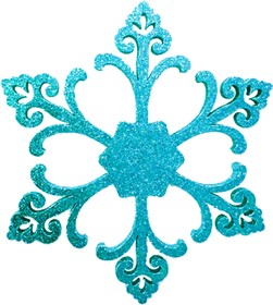 Фото 1/2 502-372, Елочная фигура Снежинка Морозко, 66 см, цвет синий